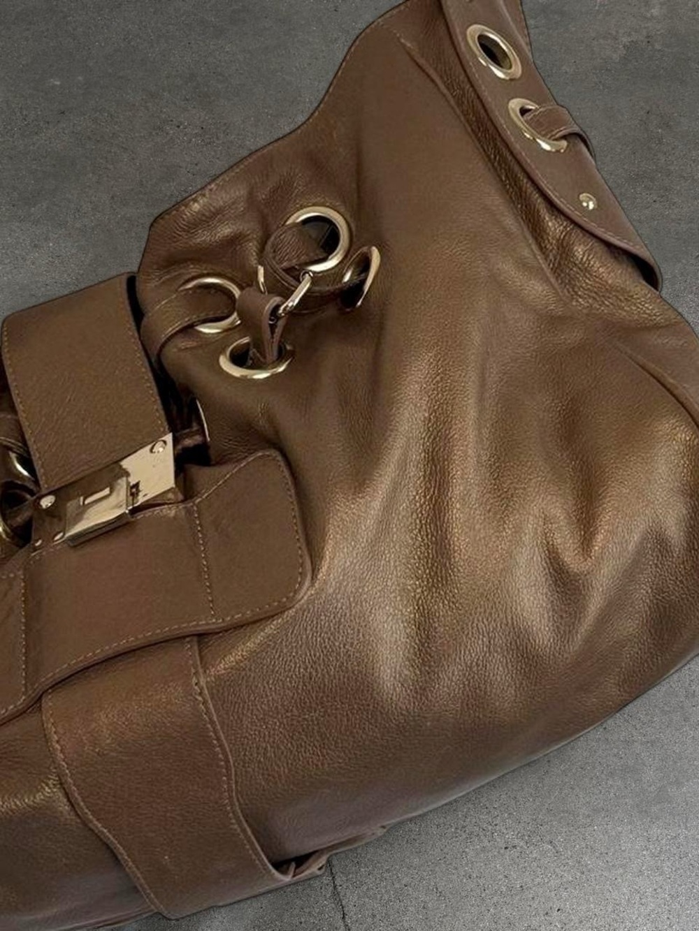 Vintage Brown Leather Shoulder Bag - Picture 7 of 7